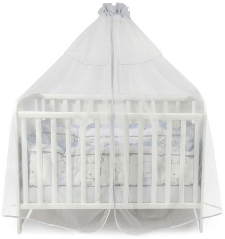 Lorelli Babybetthimmel, Baldachin 480x150 cm Insektenschutz Babybett Laufstall blau Bild 1