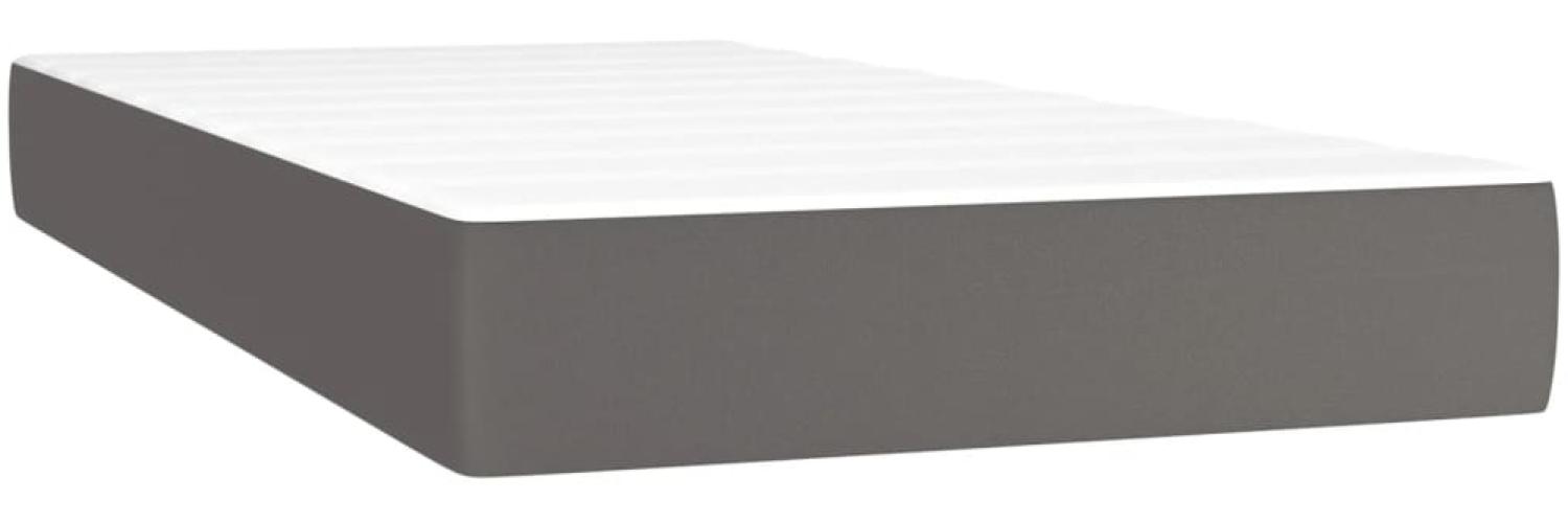 vidaXL Taschenfederkernmatratze Grau 100x200x20 cm Kunstleder 347746 Bild 1
