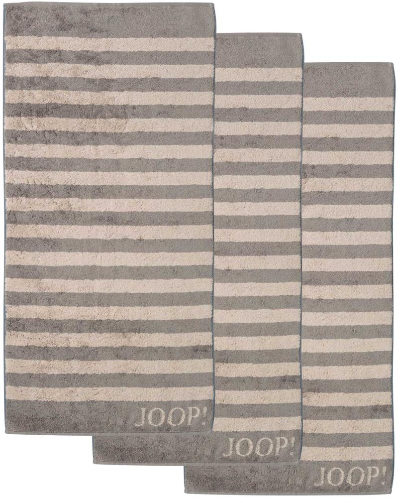 JOOP! Handtuch, 3er Pack - Classic Stripes, Walkfrottier, gestreift Braun 50x100cm Bild 1