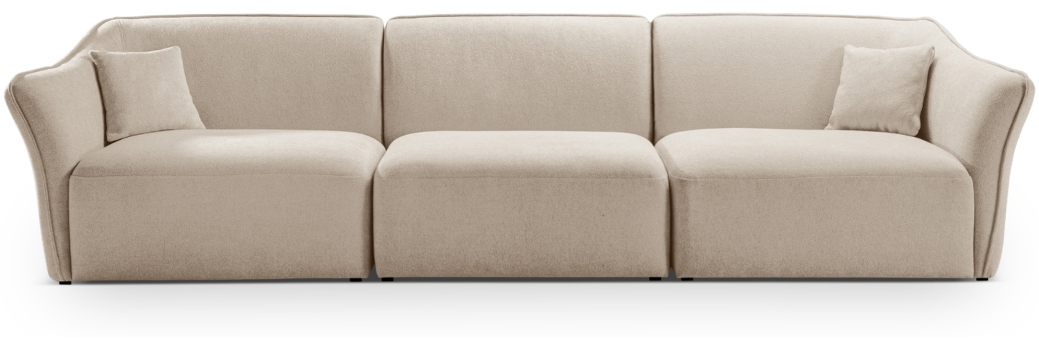 Micadoni Sofa Hailey 5-Sitzer Boucle Helles Beige Bild 1