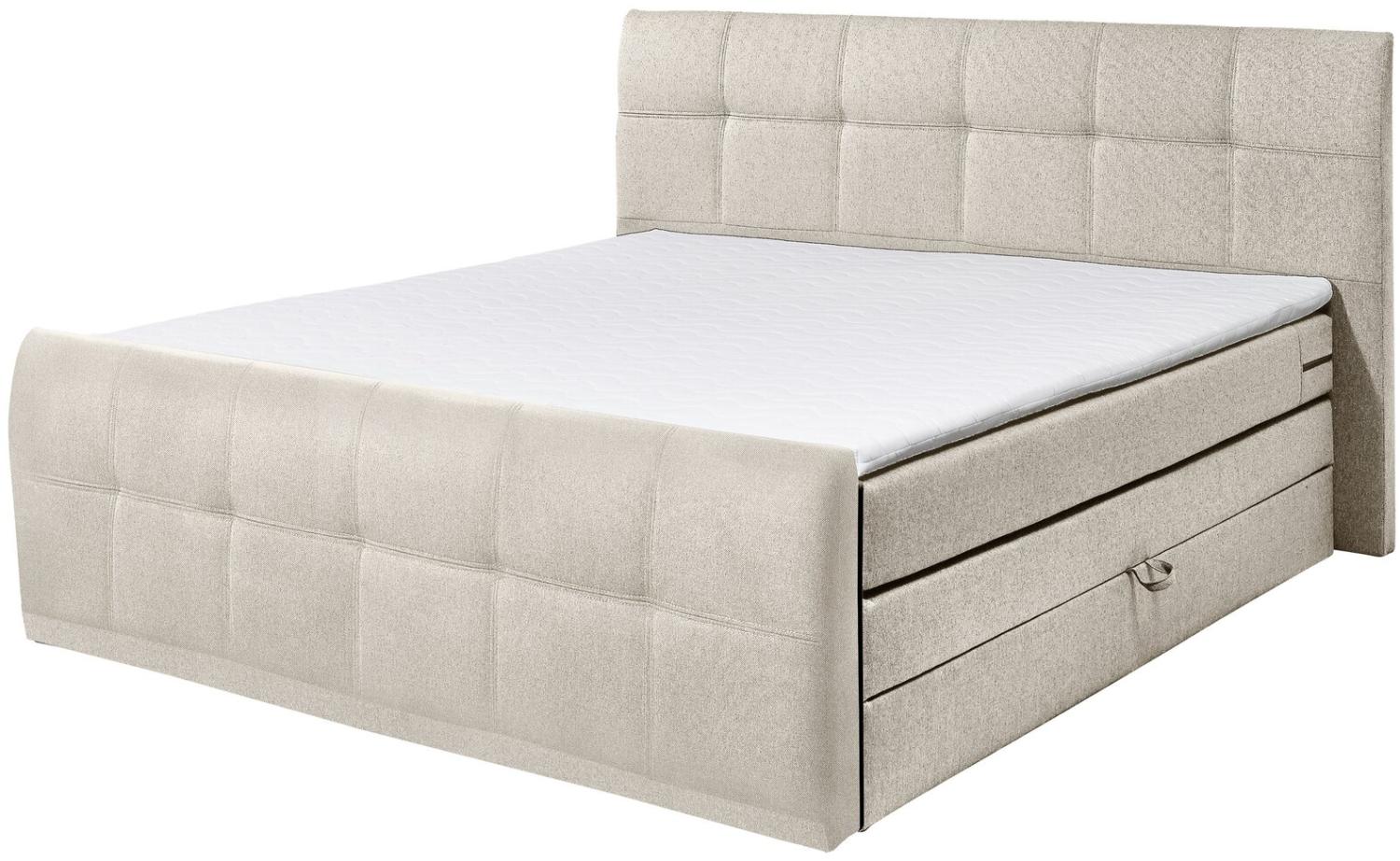 Boxspringbett mit Bettkasten 180cm beige SACB2 Bild 1