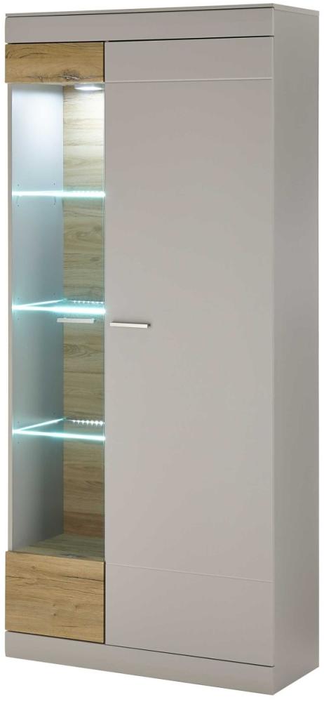 Schwebetürenschrank Norderstedt Kleiderschrank 313x64x236cm Artisan Eiche Glasgrau Bild 1