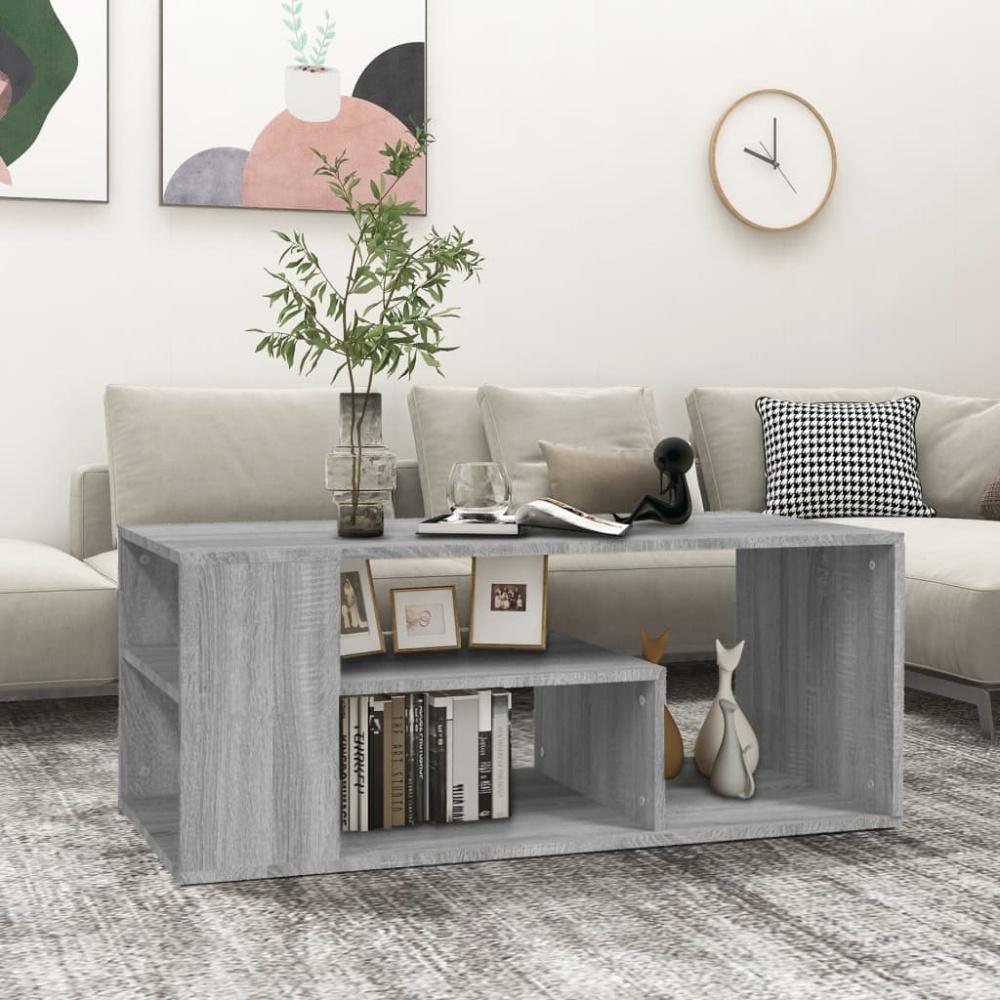 vidaXL Couchtisch Grau Sonoma 100x50x40 cm Holzwerkstoff 815841 Bild 1