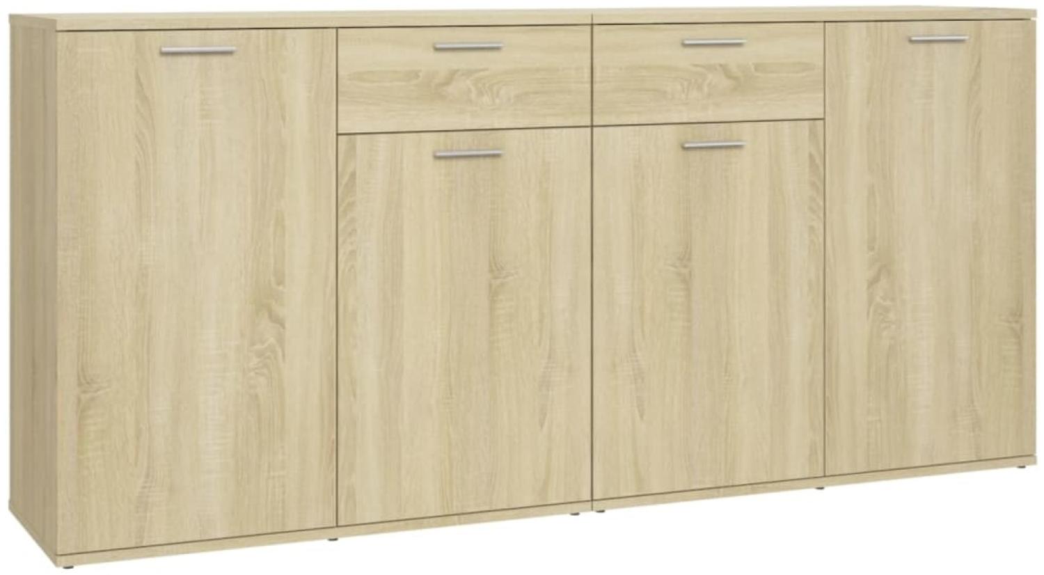 Sideboard 160 x 36 x 75 cm, Holzwerkstoff Sonoma Bild 1