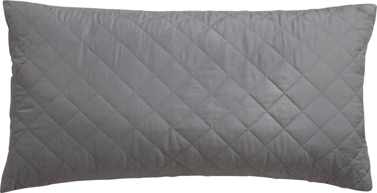 OTTO home Microfaserkissen Clarra, Kopfkissen 40x80 cm, 80x80 cm, Füllung: Polyester, Bezug: Polyester, Rückenschläfer, Seitenschläfer, Kissen in grau Bild 1