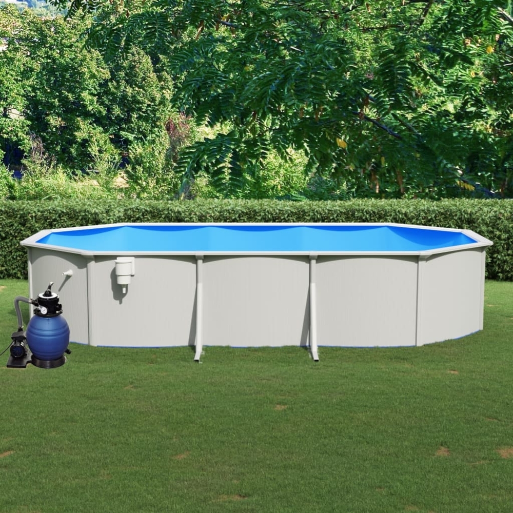 vidaXL Pool mit Sandfilterpumpe 610x360x120 cm 3098050 Bild 1