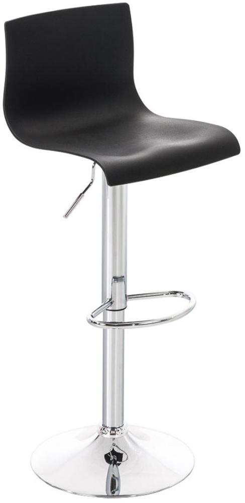 CLP Barhocker Hover Kunststoff mit Metall-Gestell,schwarz Metall in Chromoptik Bild 1