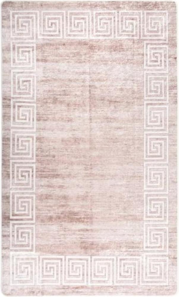 vidaXL Teppich Waschbar 120x180 cm Beige Rutschfest Bild 1