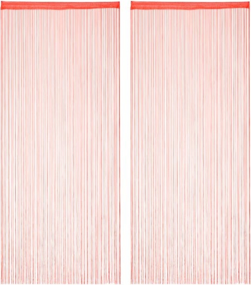 2 x Fadenvorhang rot 90x245 cm Bild 1