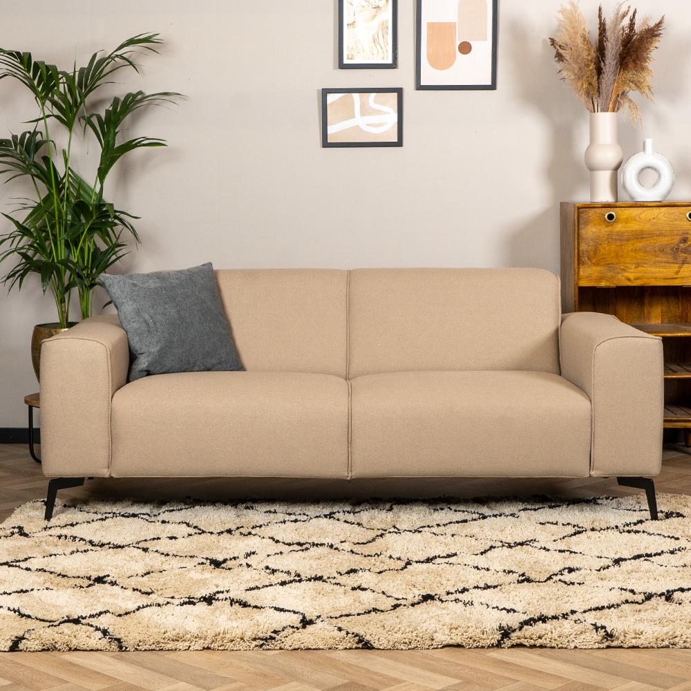 Bronx71 Design Sofa Vegas 2,5-Sitzer Stoff creme Bild 1