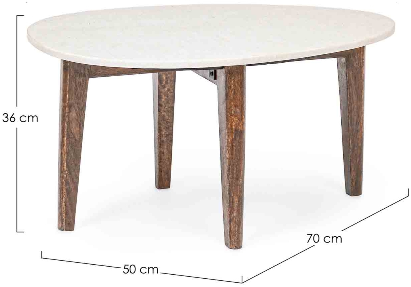 Beistelltisch Sylvester aus Marmor, 70 cm Bild 1