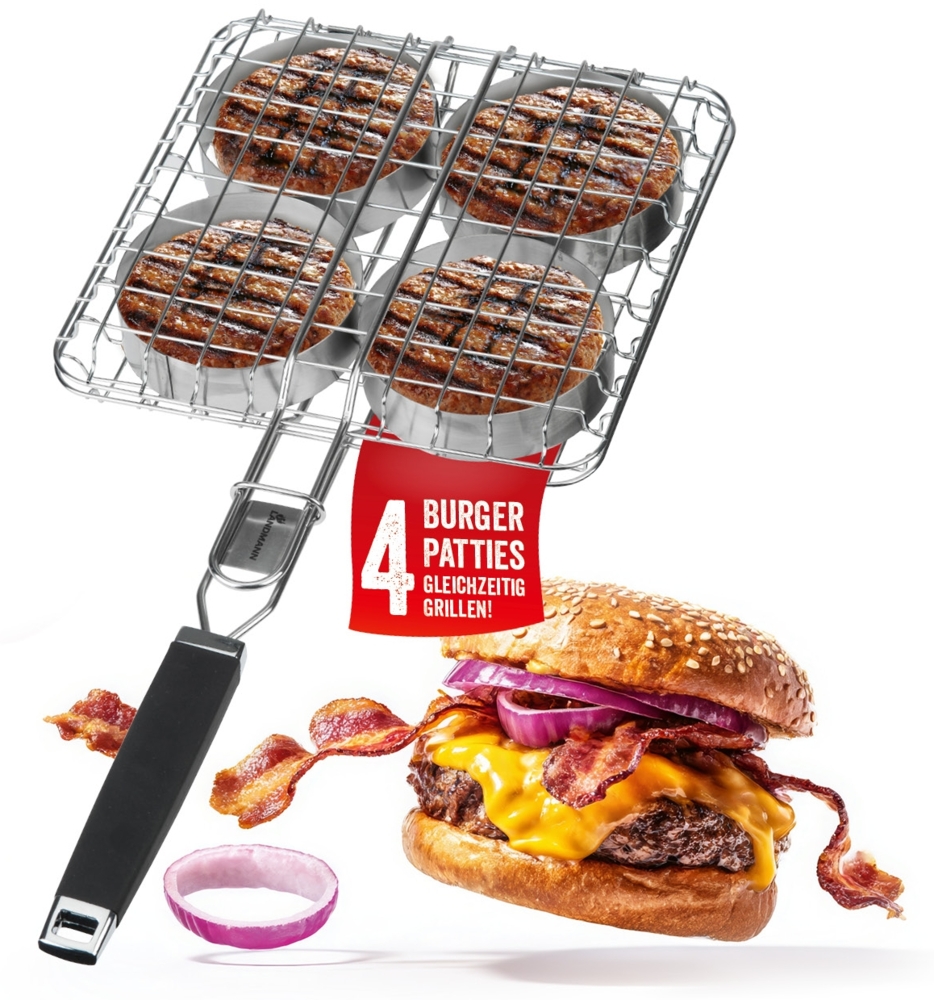 Landmann 'Pure' Grillbräter, Edelstahl silber / Gummi schwarz, 4 x 57 x 26 cm Bild 1
