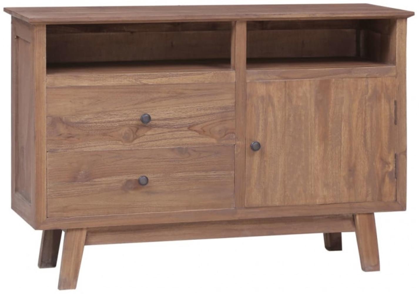 vidaXL Sideboard 100×30×68 cm Massivholz Teak Bild 1