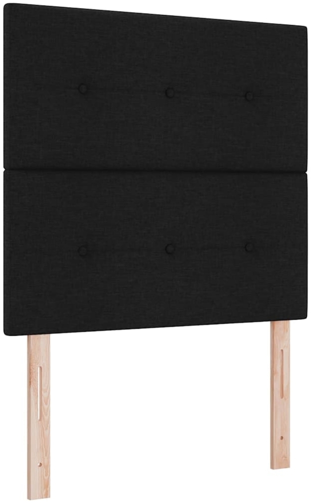 vidaXL Boxspringbett mit Matratze Dunkelgrau 90x190 cm Schwarz 3340741 Bild 1