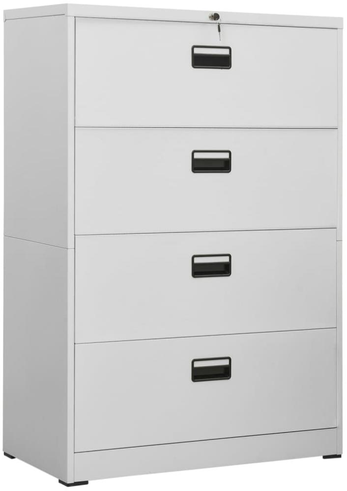 vidaXL Aktenschrank Hellgrau 90x46x134 cm Stahl 336295 Bild 1