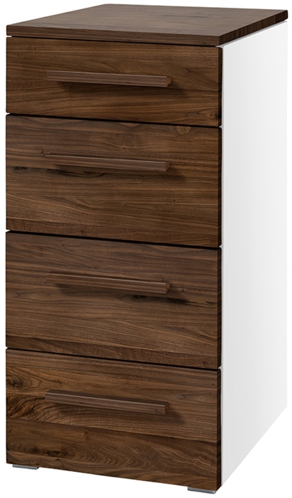 Hasena Kommode Quatro weiss Nussbaum geölt zerlegt Bild 1