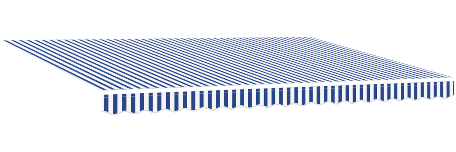 vidaXL Automatische Markise in Blau und Weiß, ausziehbar, 450 x 300 cm 3330850 Bild 1