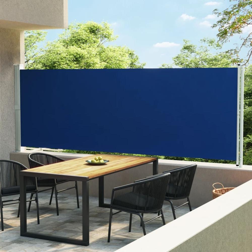 vidaXL Seitenmarkise Ausziehbar 600x160 cm Blau 313377 Bild 1