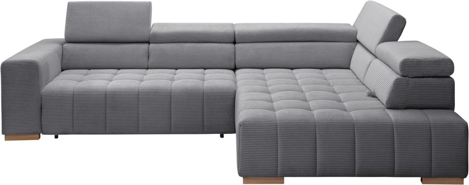 exxpo - sofa fashion Ecksofa Elianos, hoher Sitzkomfort, aufwendige Kreuzsteppung im Sitz, L-Form, inkl. Kopfteil- und Sitztiefenverstellung, wahlweise mit Bettfunktion Bild 1