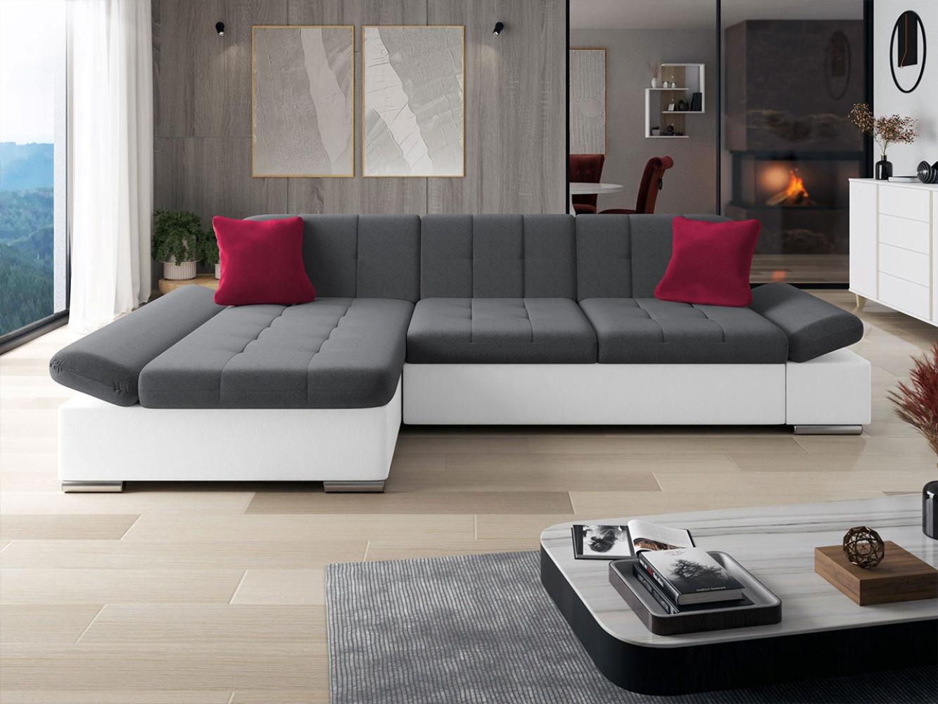 Ecksofa Malwi, Seite: Links, Farbe: Soft 017 + Kronos 22 + Kronos 02 Bild 1