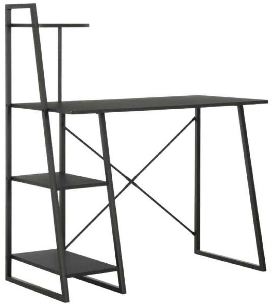 vidaXL Schreibtisch mit Regaleinheit Schwarz 102×50×117 cm Bild 1