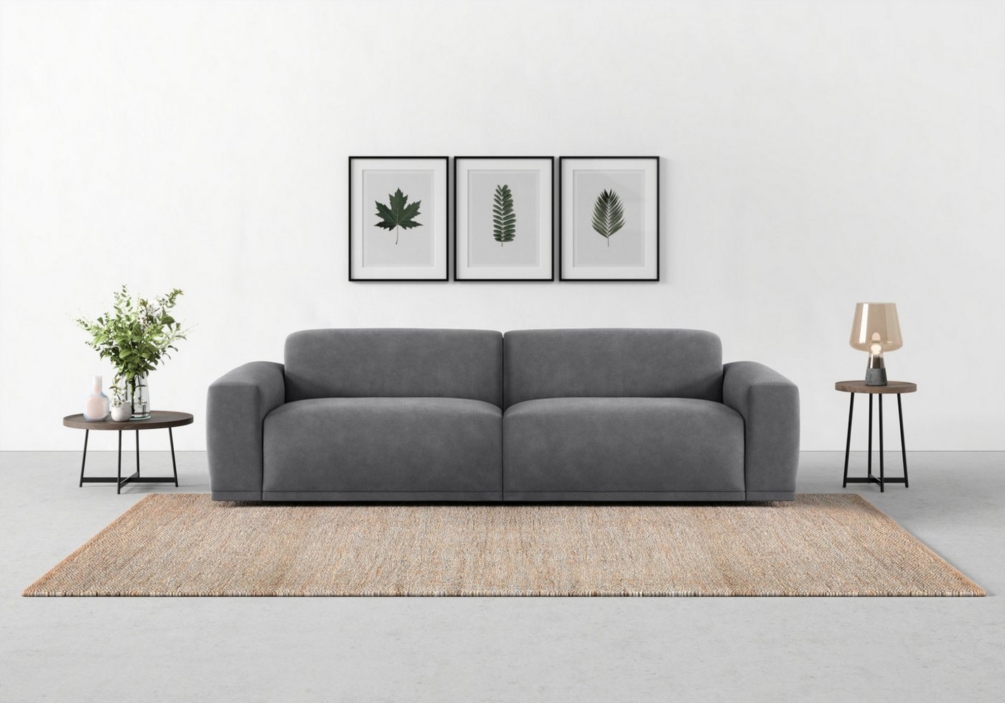 TRENDMANUFAKTUR Big-Sofa Braga, mit hochwertigem Kaltschaum, Megasofa, in Cord erhältlich, modernes Big-Sofa, Couch mit hohem Sitzkomfort, 254/72/107 cm (B/H/T) Bild 1