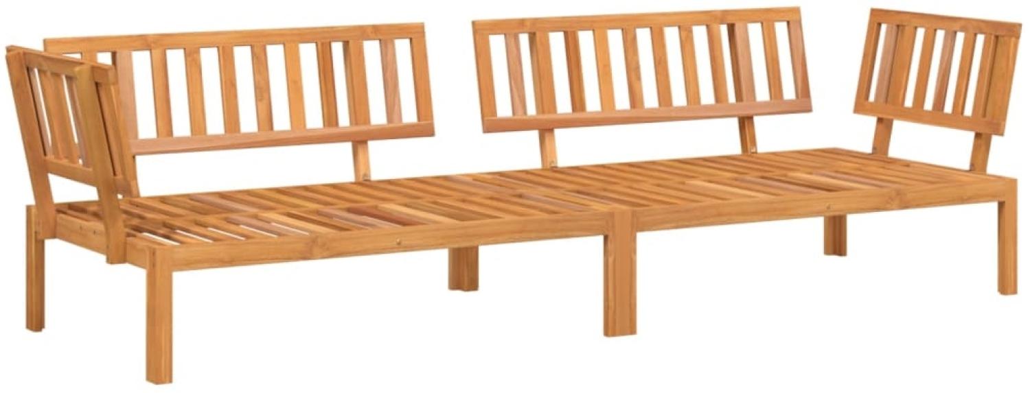 vidaXL Garten-Ecksofas aus Paletten 2 Stk. Massivholz Akazie 3209432 Bild 1