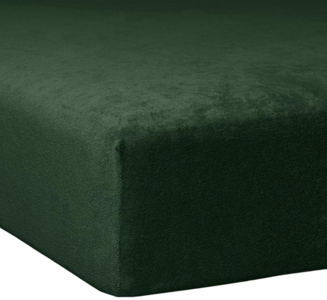 Traumschlaf Flausch Biber Boxspring Matratzen Spannbettlaken, Tanne, 90 x 190 cm Bild 1