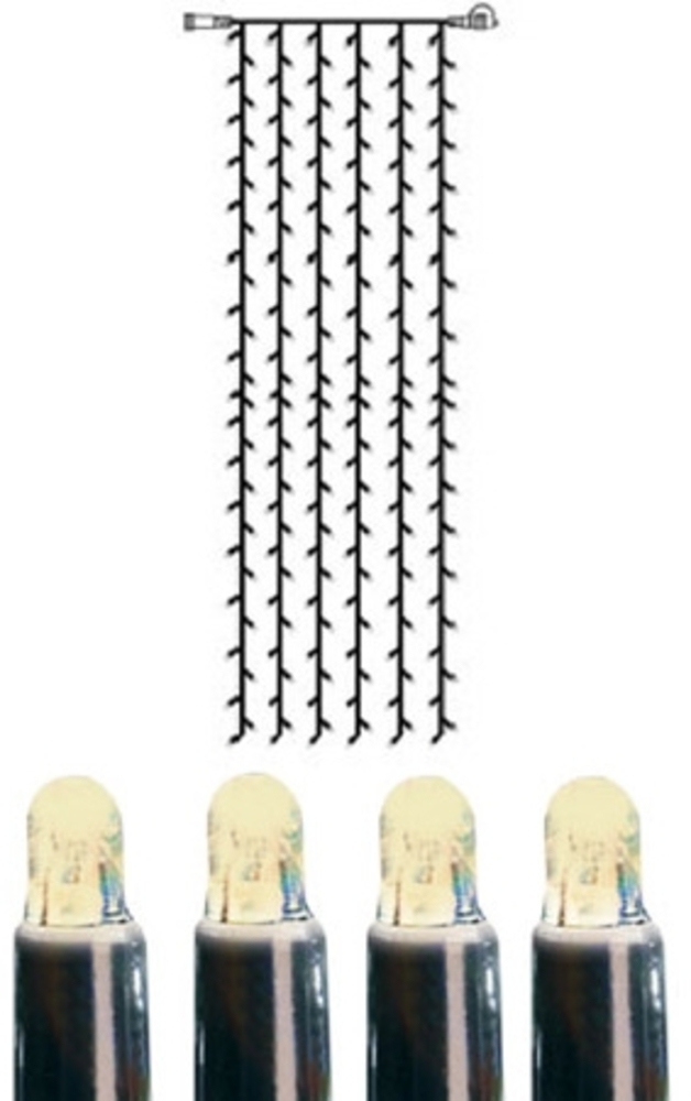 System LED "LED Eisregen-Lichterkette 1x4m" 204 LED´s, warmweiß, IP44 Bild 1