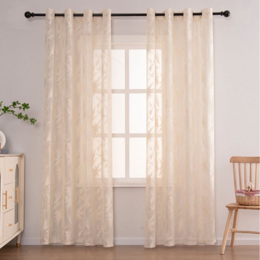 BYSURE Gardine, (2 St), Wohnzimmer, Schlafzimmer Spitzenvorhänge Bild 1