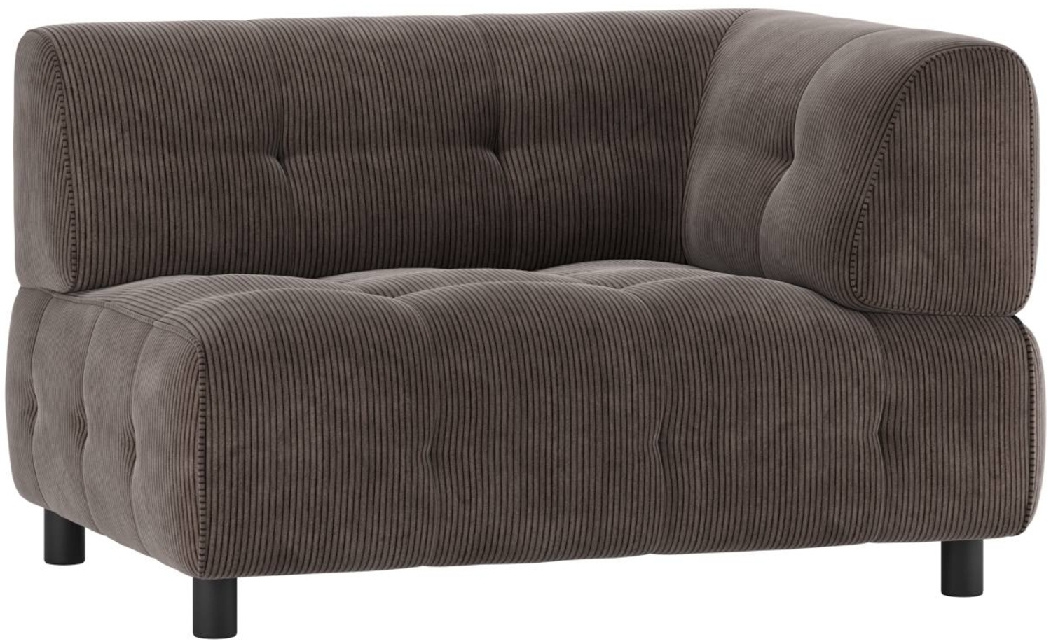 Modulsofa Louis aus Rippstoff Rechts, Braun Bild 1