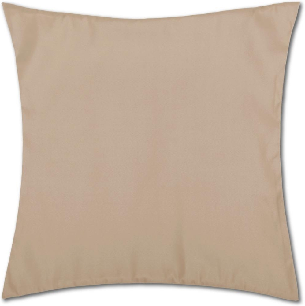 Kissenhülle Dekokissen Kissenbezug Microfaser - viele Größen und Farben Sandgrau 40 x 40 cm Bild 1
