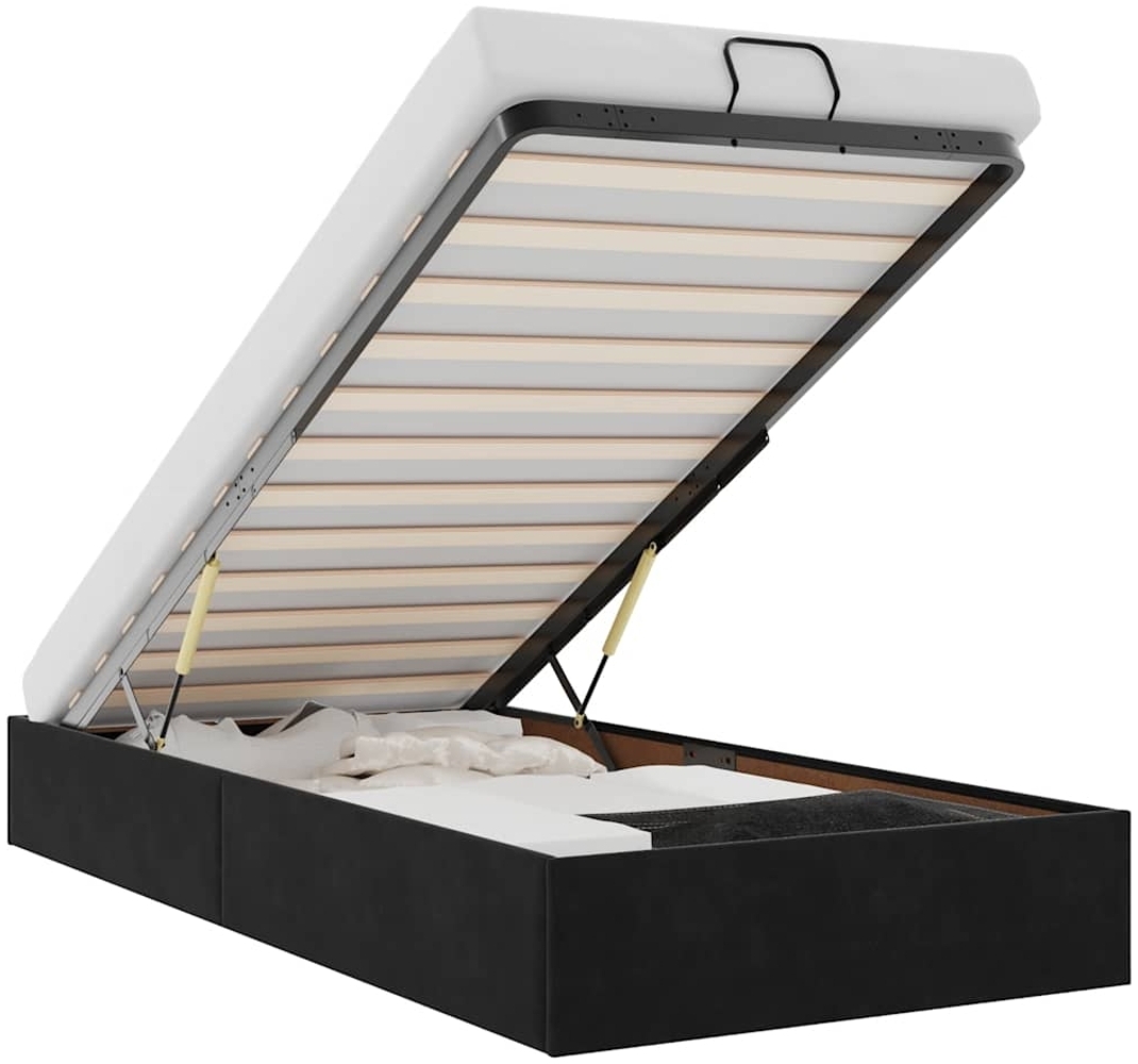 vidaXL Ottoman-Bett ohne Matratze Schwarz 100x200 cm Samt 3310945 Bild 1