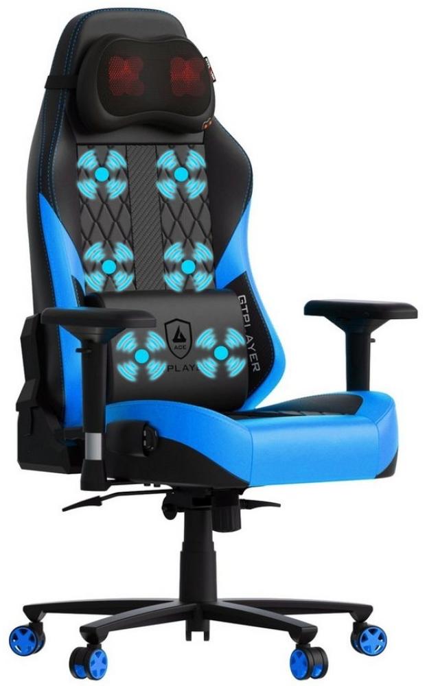 GTPLAYER Gaming-Stuhl mit Massage, Gamer Stuhl mit Taschenfederkissen Fußstütze, Ergonomischer Gaming Sessel Bürostuhl 4D Armlehnen Bild 1