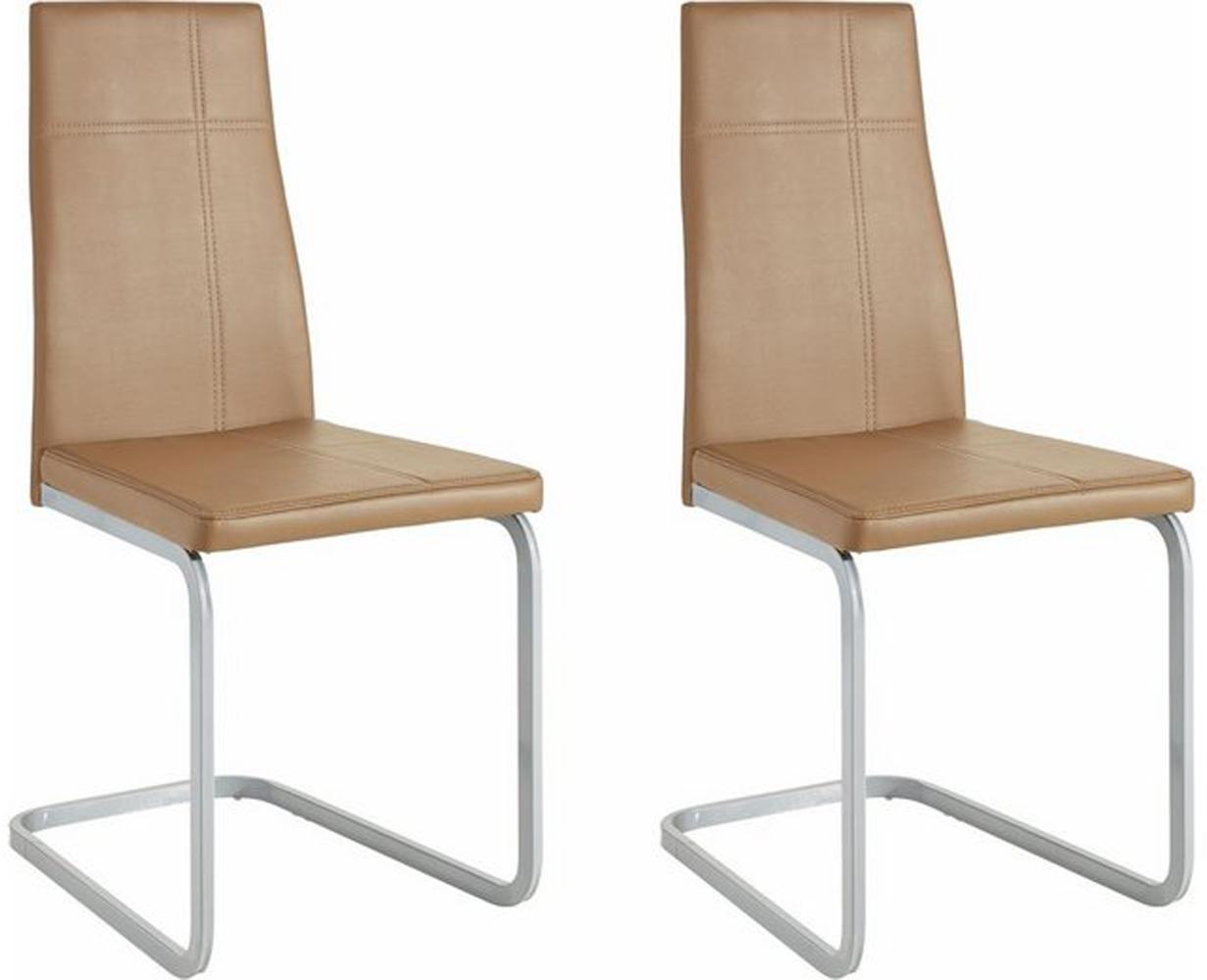 Homexperts 'CROSS' 2er Set Schwinger, Kunstleder braun, B 42 x H 98 x T 50,5 cm Bild 1
