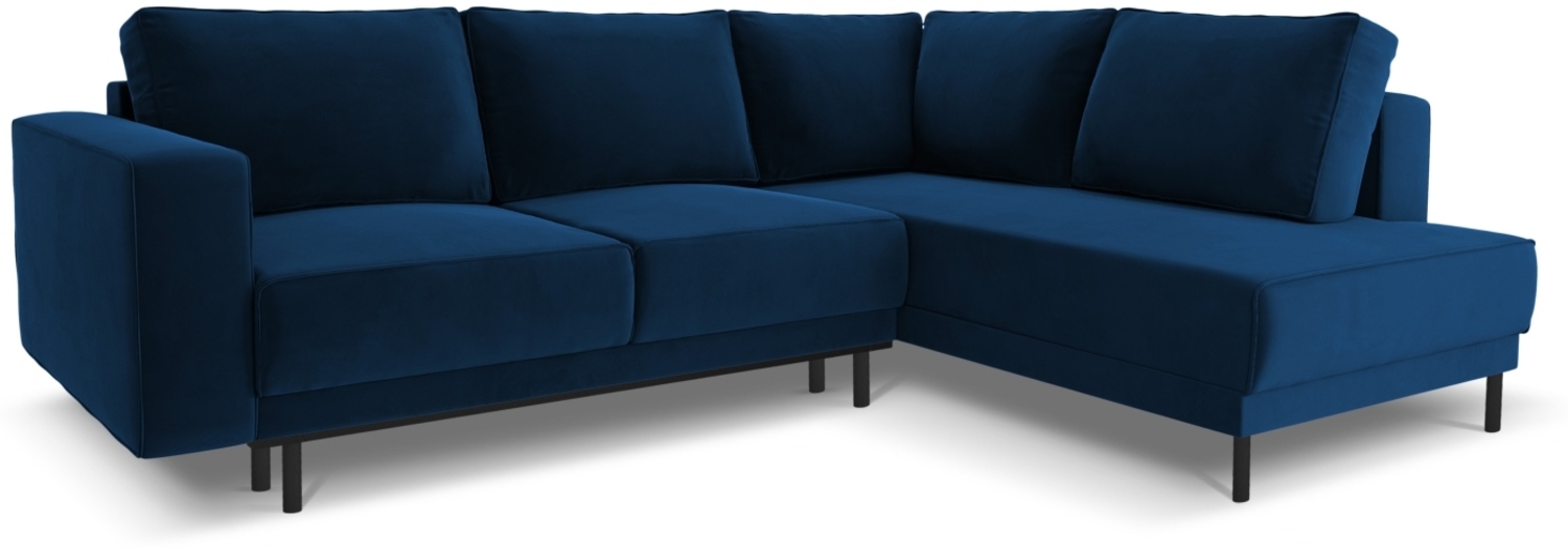 Micadoni Ecksofa Caro 5-Sitzer Samt Königsblau Rechts 140x208 Bild 1