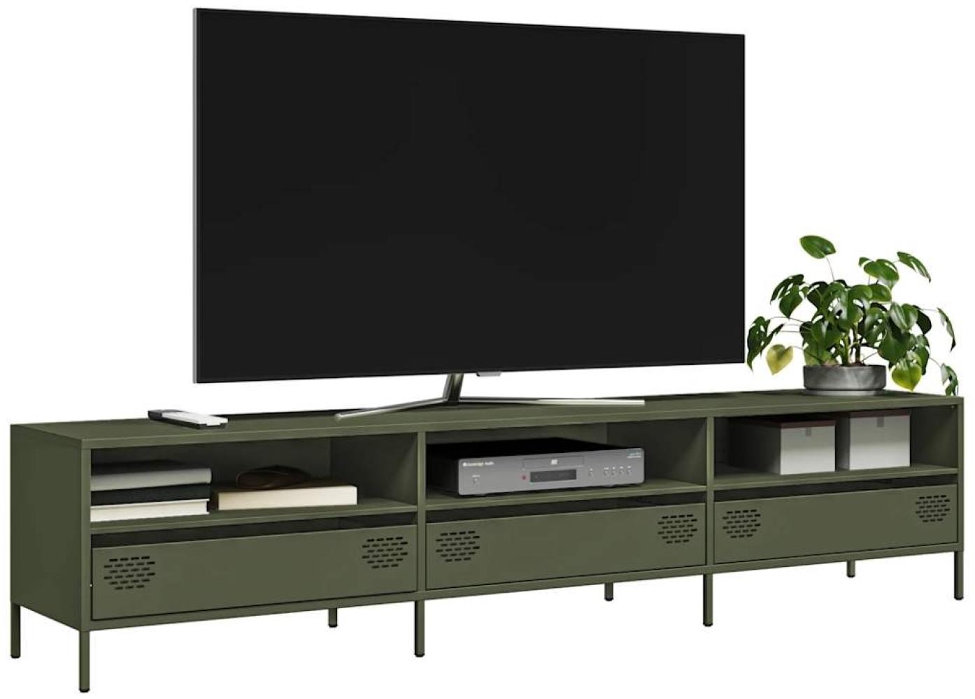 vidaXL TV-Schrank Olivgrün 202x39x43,5 cm Kaltgewalzter Stahl 851350 Bild 1