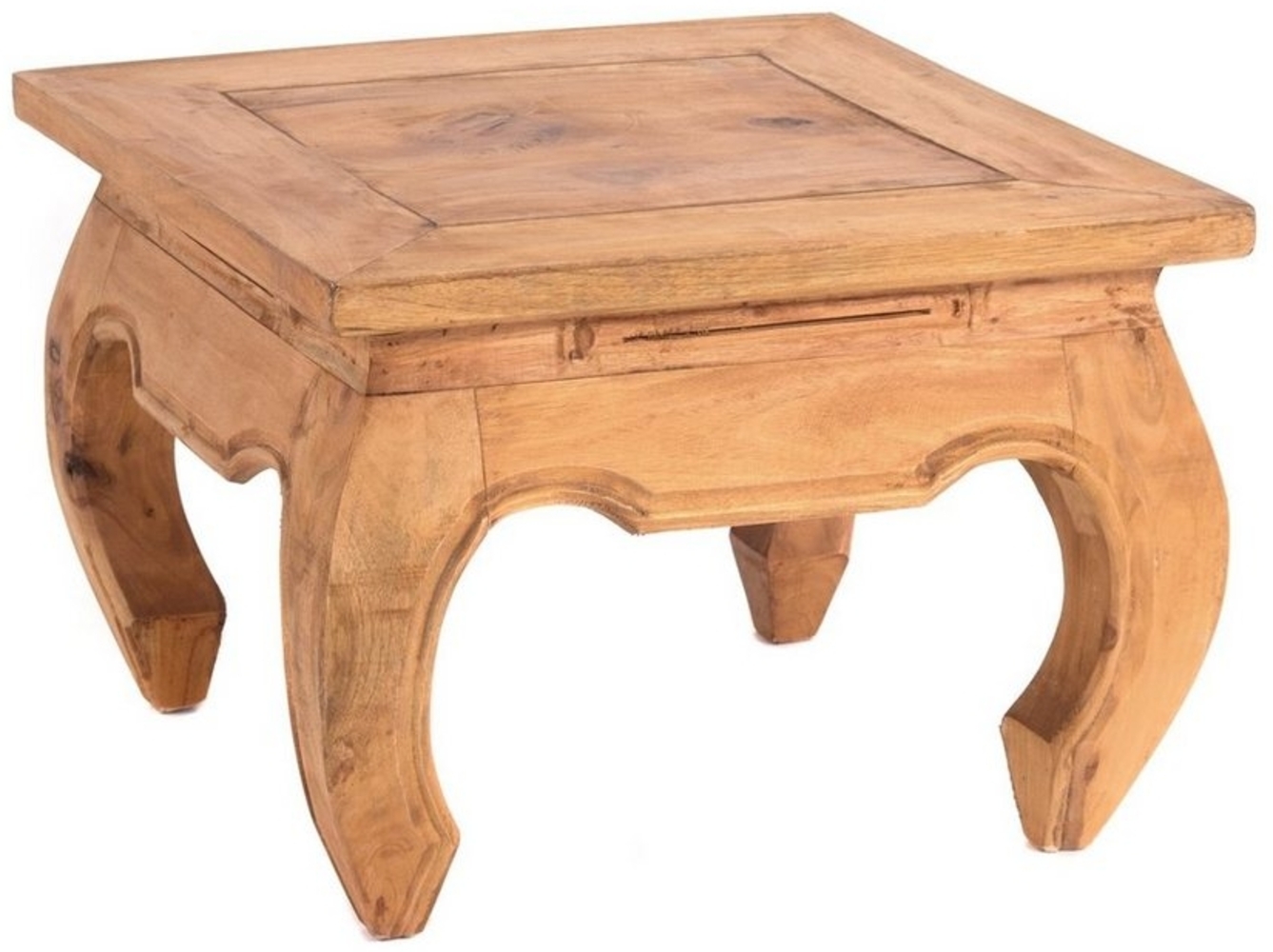 DESIGN DELIGHTS Couchtisch OPIUMTISCH "EAST 50", 50x50x35cm, Altholz massiv, Beistelltisch, Fa Bild 1