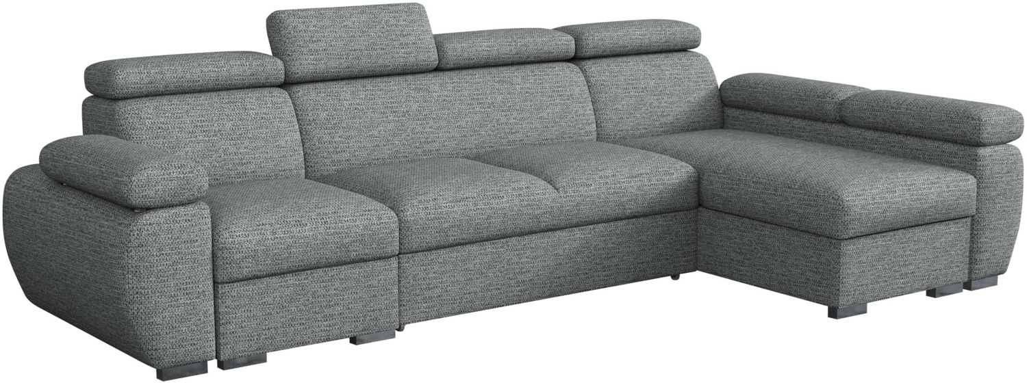 Ecksofa Boston LCP mit 2 Bettkästen und Schlaffunktion (Farbe: Aragon 93, Seite: Rechts 1P(65)+2R+LCP) Bild 1