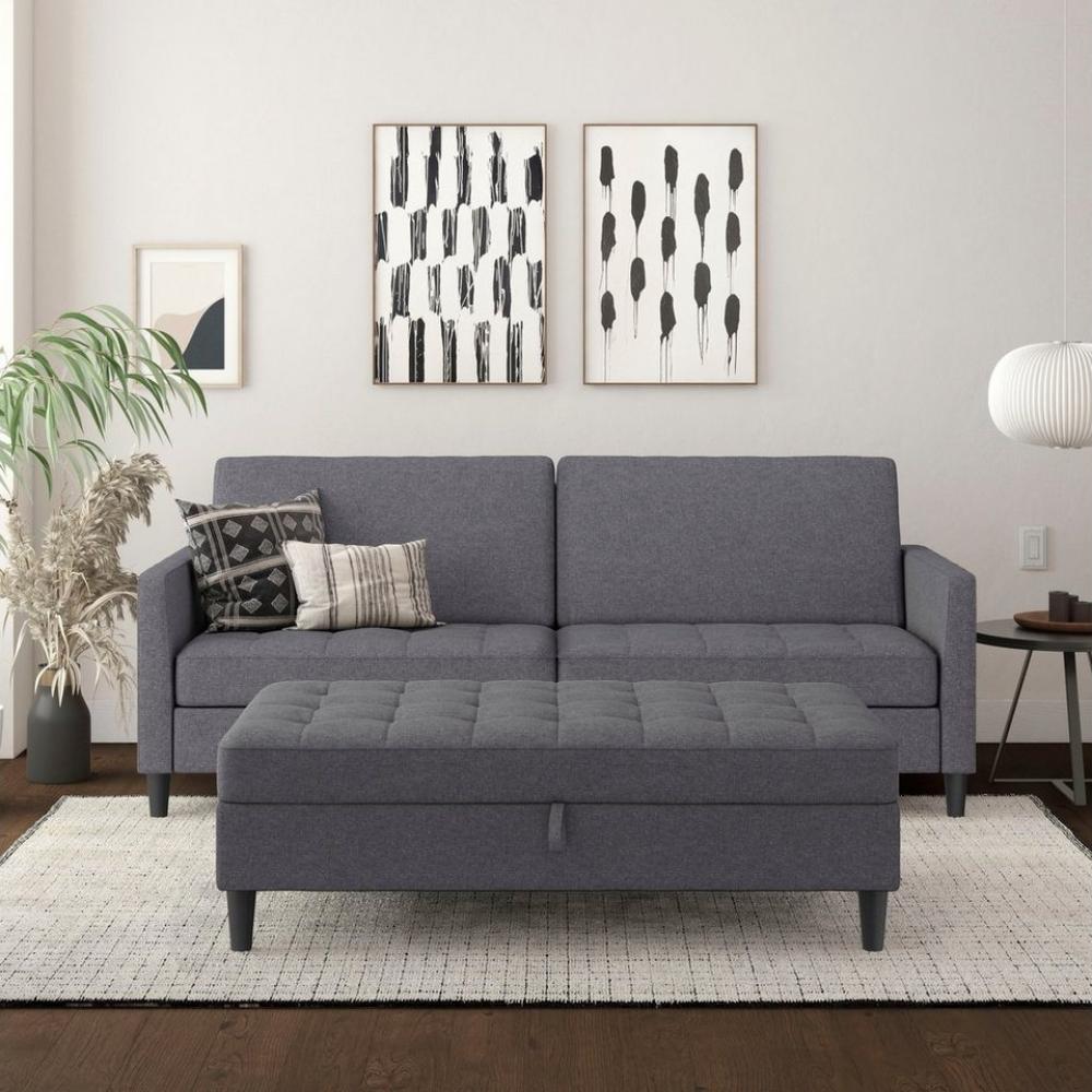 Dorel Home 3-Sitzer Presley, Sofa mit Bett-Funktion und verstellbarer Rückenlehne Bild 1