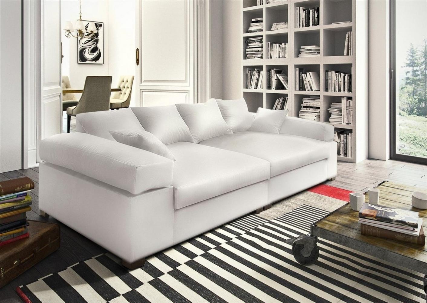 Big Sofa Couchgarnitur Megasofa Riesensofa AREZZO - Kunstleder Weiß Bild 1