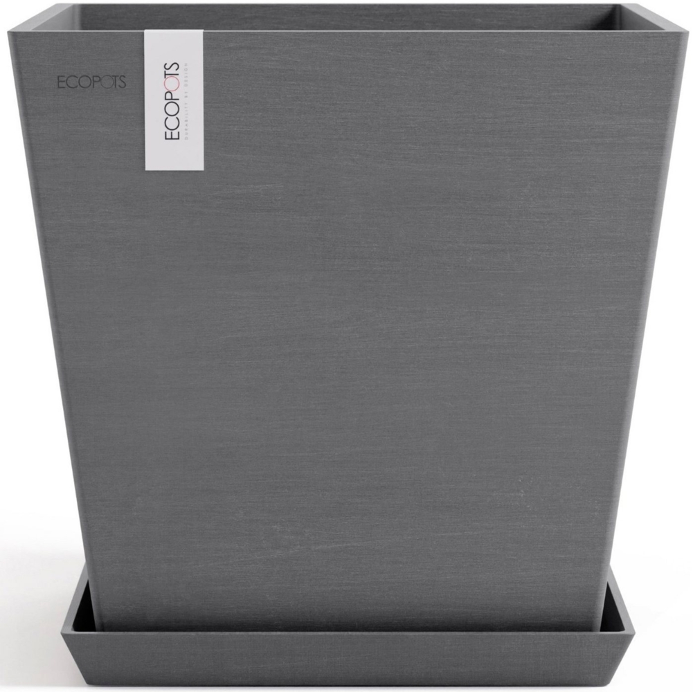 Ecopots Pflanztopf Rotterdam 35 x 35 x 34 cm grau Bild 1