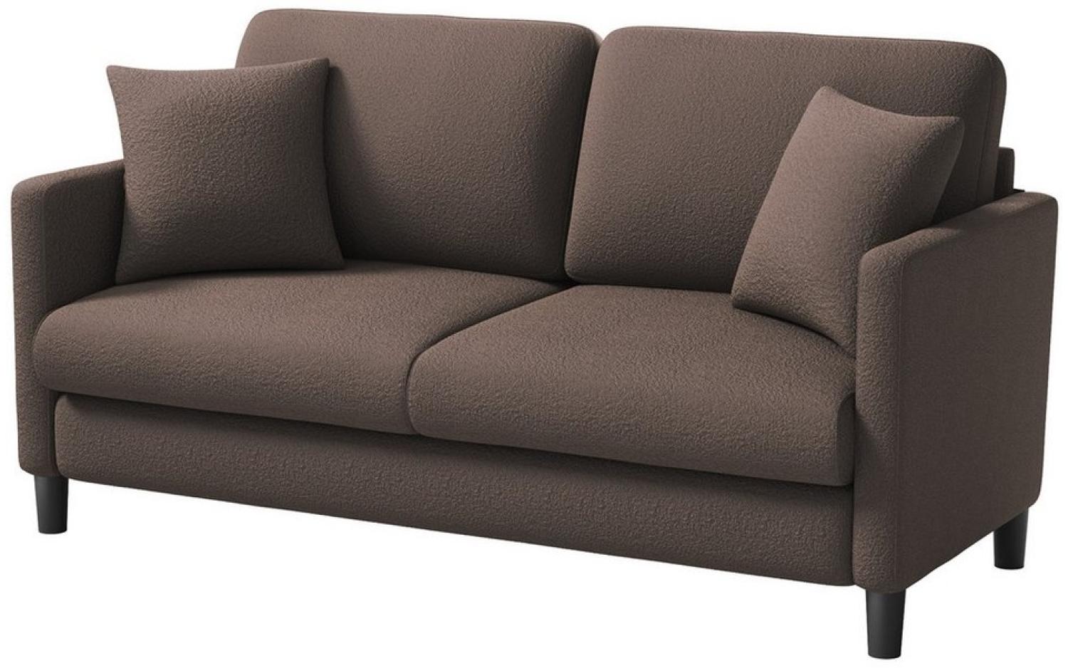 OUNUO Sofa 2-Sitzer Modernes Polstersofa Couch mit 2 Zierkissen 150cm Sofa Bild 1