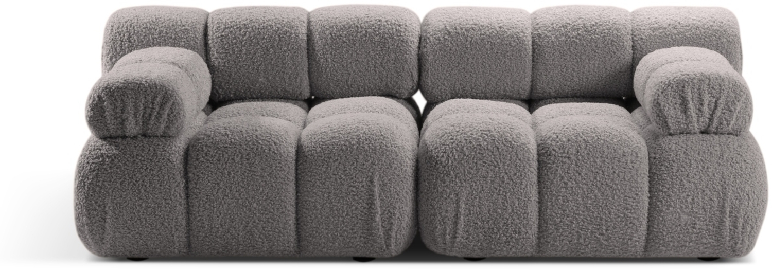 Micadoni Modulares Sofa Bellis 2-Sitzer Boucle Hellgrau Bild 1