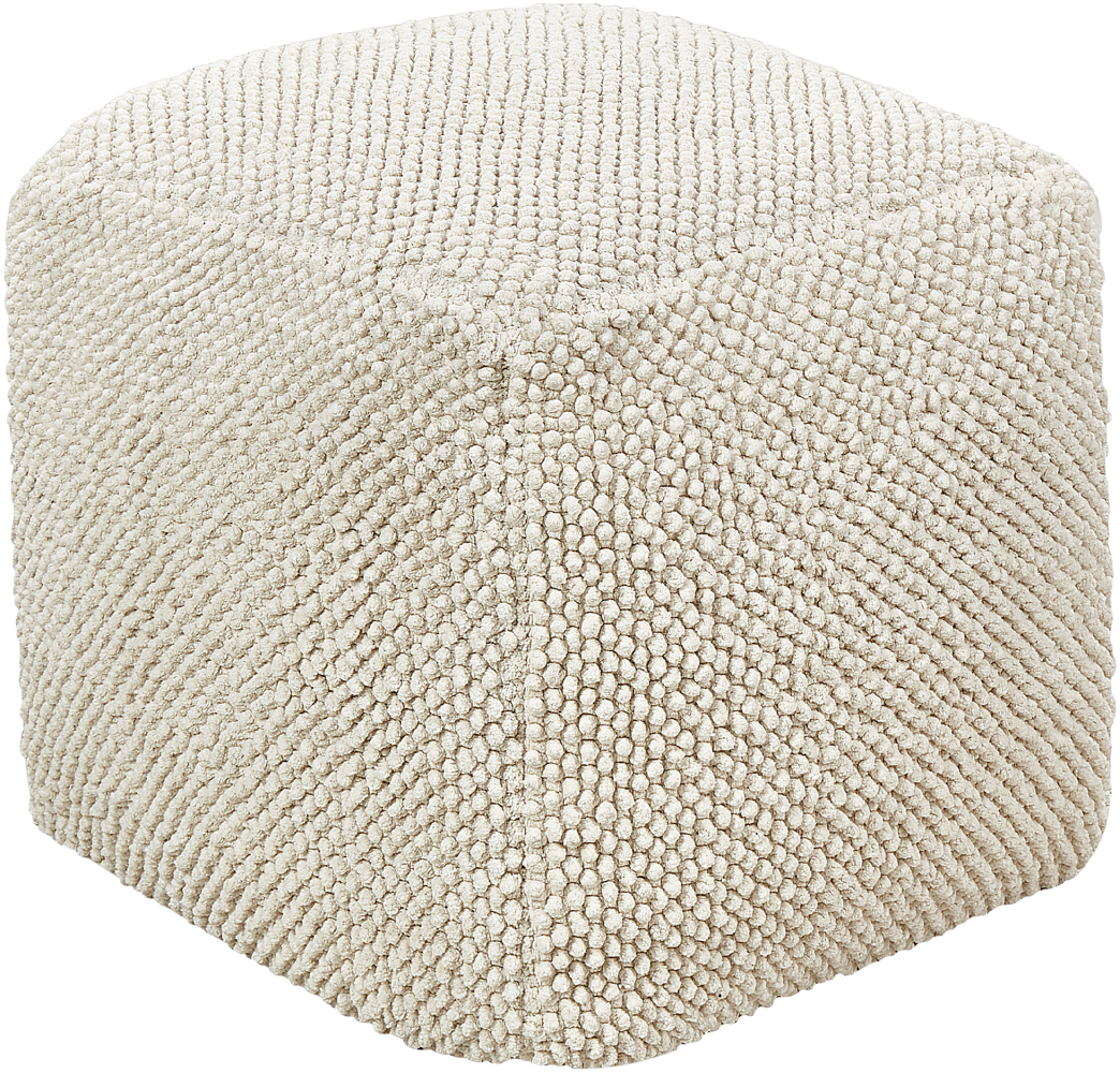 Pouf JOARA Beige Baumwolle 45 cm 45 cm Bild 1