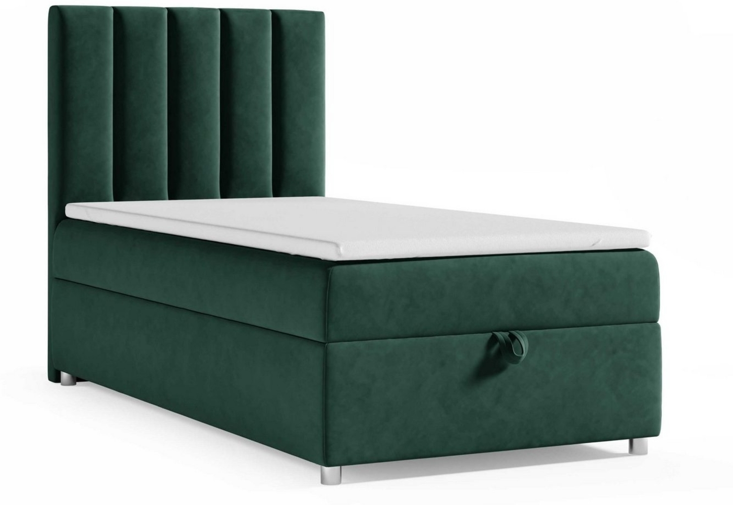 Best for Home Boxspringbett mit Bettkasten Trinity K-10 SINGLE Bonellfederkern inkl. 7 cm Topper (Einzelbett, Polsterbett gepolstertes Kopfteil, Jugendbett, Kinderbett versch. Größen, 70x200 80x200 90x200 100x200 cm), mit oder ohne Topper, Flexible Lie... Bild 1