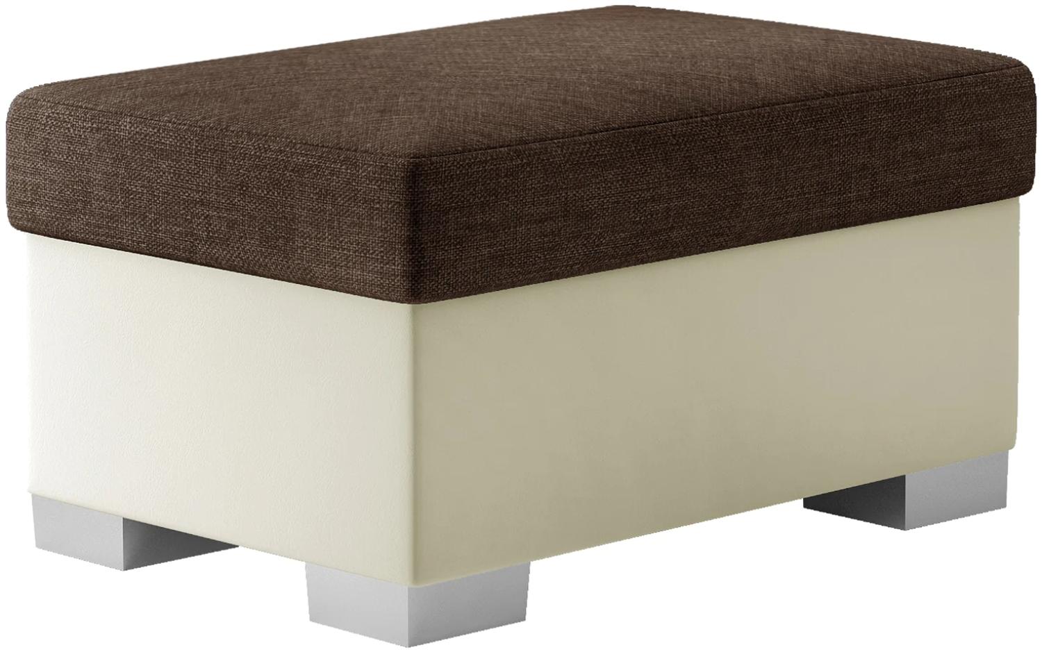 Pouf R4, Fußhocker, Braun Bild 1