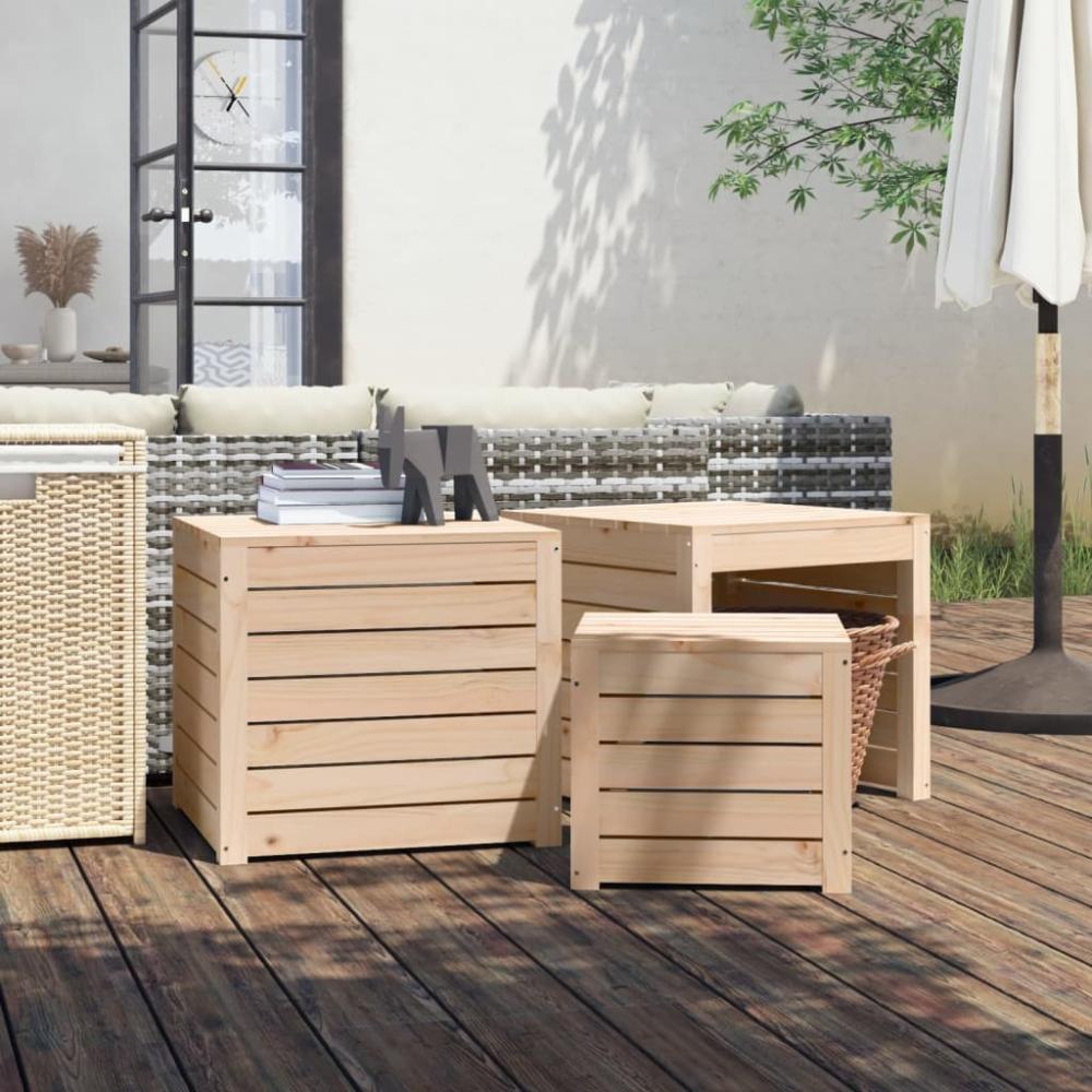 vidaXL 3-tlg. Gartenbox-Set Massivholz Kiefer 823955 Bild 1