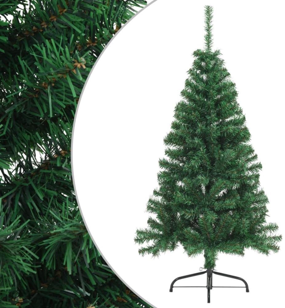 vidaXL Künstlicher Halb-Weihnachtsbaum mit Ständer Grün 120 cm PVC 328415 Bild 1