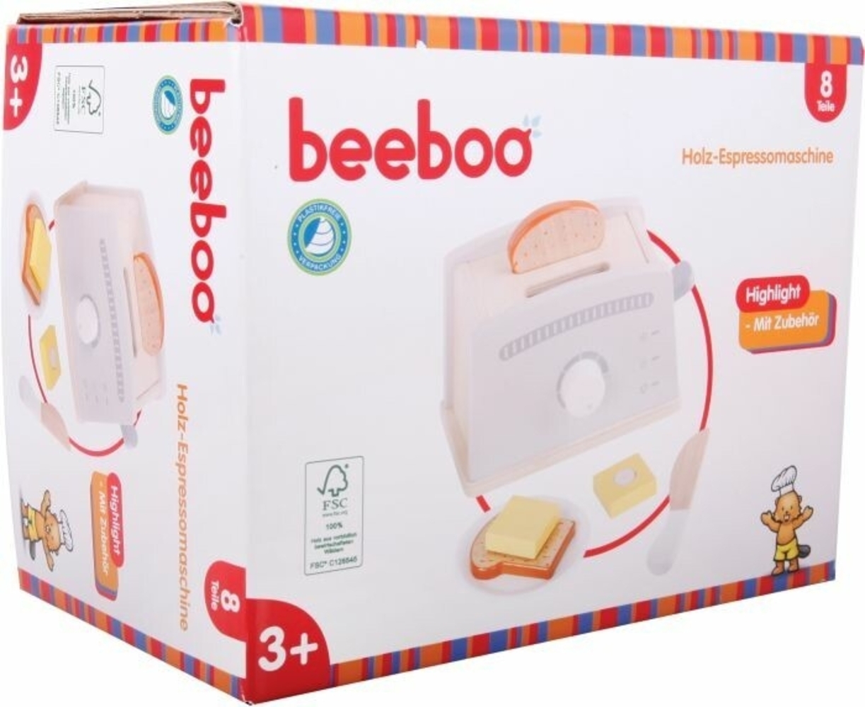 VEDES Großhandel GmbH - Ware Beeboo Kitchen Holz Toaster mit Zubehör, 7-teilig Bild 1